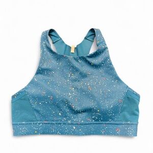 Brooks DRIVE 3 POCKET RUN BRA 464 Lagoon Speckle Print 36A/B